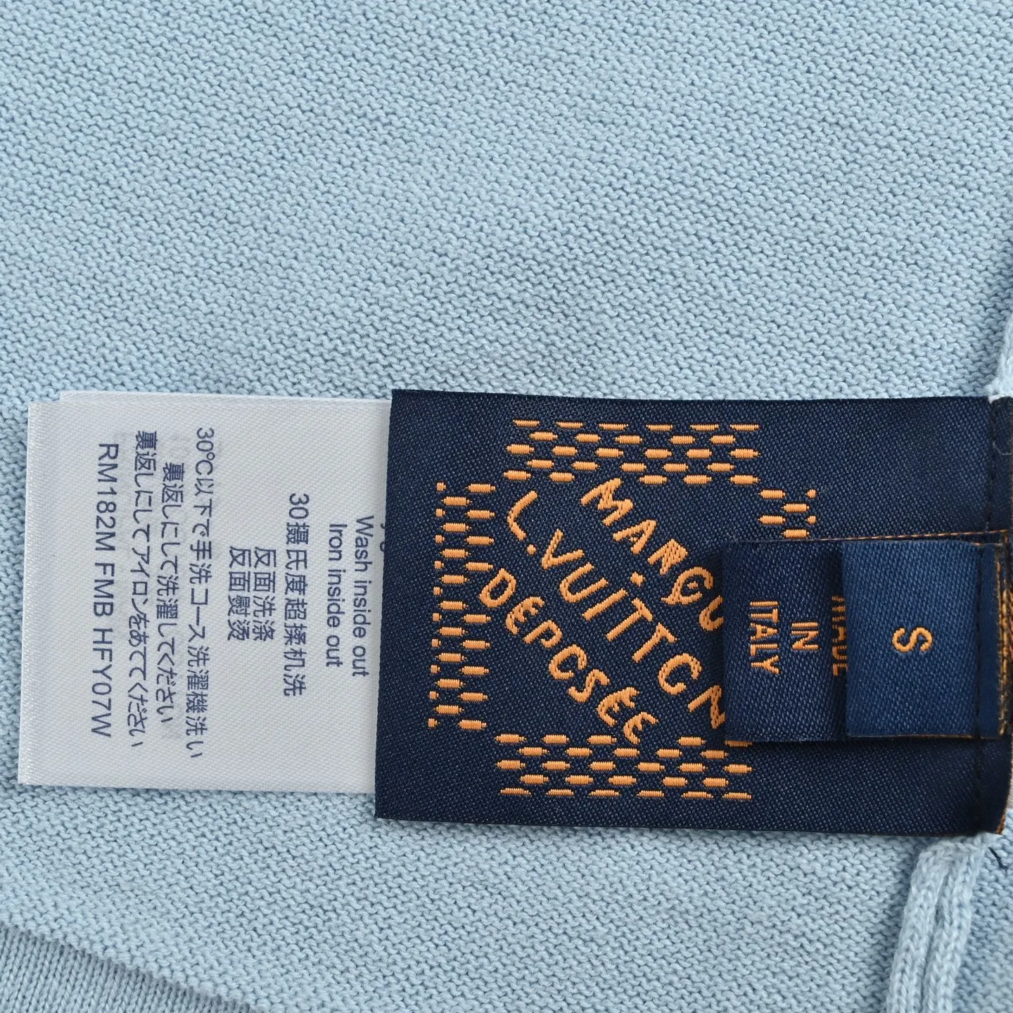Louis Vuitton/Louis Vuitton 26ss badge embroidered knitted short sleeves